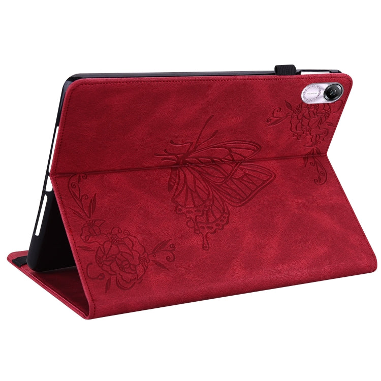 For Honor Pad X8 Pro/X9 Butterfly Flower Embossed Leather Tablet Case(Red) - free shipping - PMC TechLife - Order now!