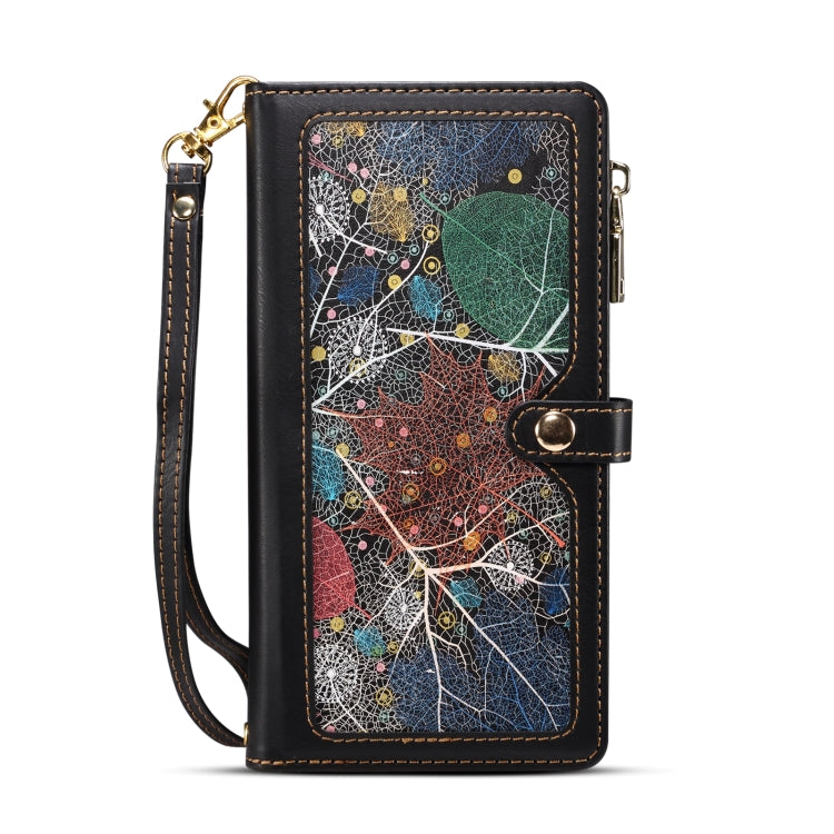 For Motorola Moto G24 Power ESEBLE Star Series Lanyard Zipper Wallet RFID Leather Case(Black) - Motorola Cases by ESEBLE | Online Shopping South Africa | PMC TechLife | Buy Now Pay Later Mobicred