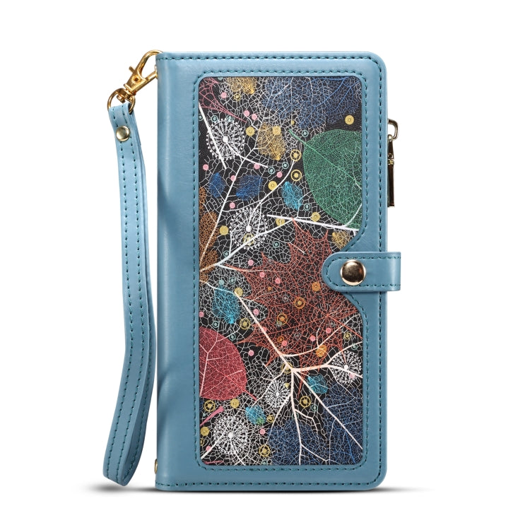 For Motorola Edge 50 Ultra ESEBLE Star Series Lanyard Zipper Wallet RFID Leather Case(Blue) - Motorola Cases by ESEBLE | Online Shopping South Africa | PMC TechLife | Buy Now Pay Later Mobicred