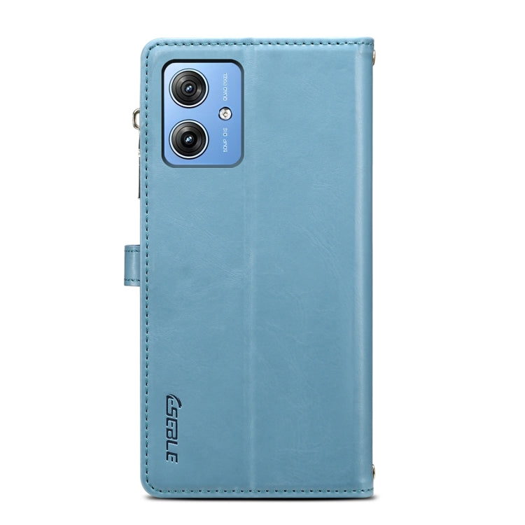 For Motorola Moto G54 5G Global ESEBLE Star Series Lanyard Zipper Wallet RFID Leather Case(Blue) - free shipping - PMC TechLife - Order now!