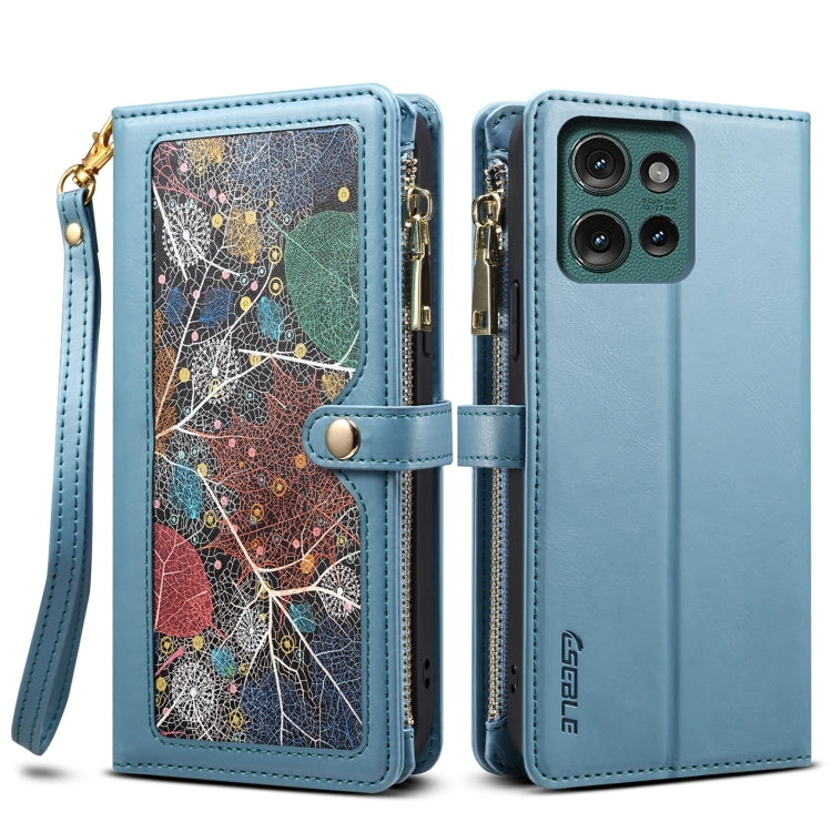 For Motorola Edge 50 5G Global ESEBLE Star Series Lanyard Zipper Wallet RFID Leather Case(Blue) - Motorola Cases by ESEBLE | Online Shopping South Africa | PMC TechLife | Buy Now Pay Later Mobicred