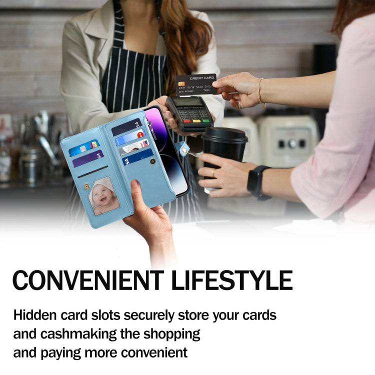 For Motorola Moto G75 5G ESEBLE Star Series Lanyard Zipper Wallet RFID Leather Case(Blue) - Motorola Cases by ESEBLE | Online Shopping South Africa | PMC TechLife | Buy Now Pay Later Mobicred