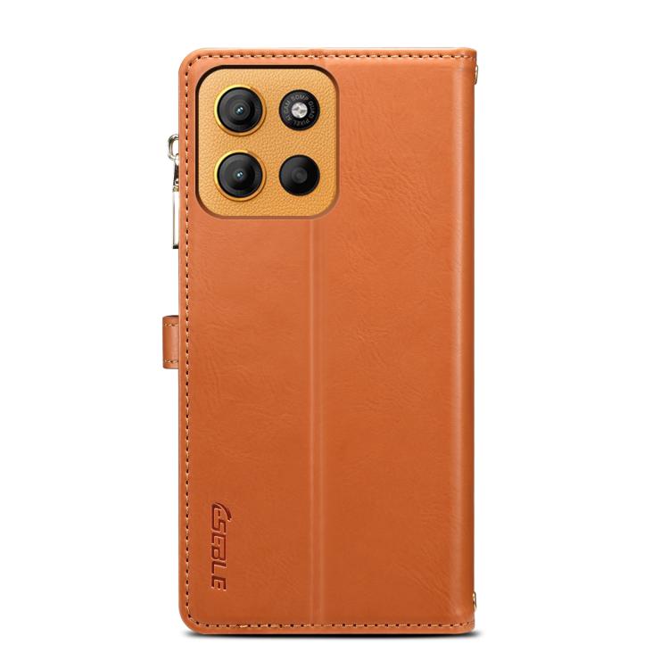 For Motorola Moto G15 ESEBLE Star Series Lanyard Zipper Wallet RFID Leather Case(Brown) - Motorola Cases by ESEBLE | Online Shopping South Africa | PMC TechLife | Buy Now Pay Later Mobicred