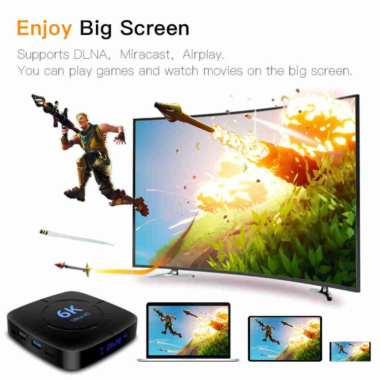 6K Ultra HD Android 12.0 Smart TV Box with Remote Control, 4GB+32GB, Allwinner H616 1.5GHZ Quad-Core(US Plug) - free shipping - PMC TechLife - Order now!