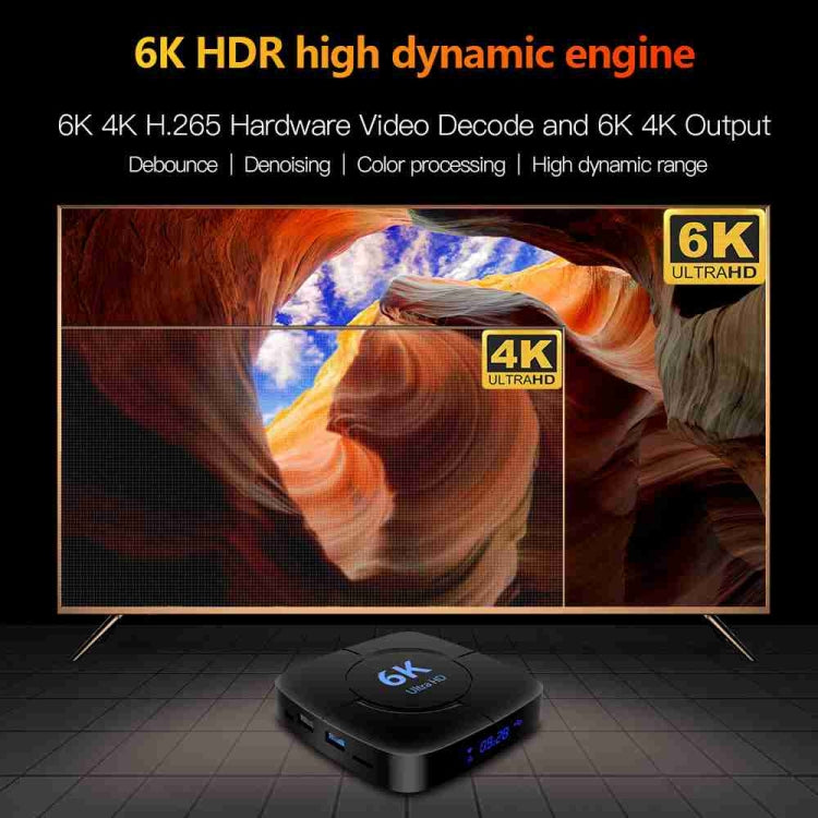 6K Ultra HD Android 12.0 Smart TV Box with Remote Control, 4GB+32GB, Allwinner H616 1.5GHZ Quad-Core(UK Plug) - Others by PMC TechLife | Online Shopping South Africa | PMC TechLife | Buy Now Pay Later Mobicred