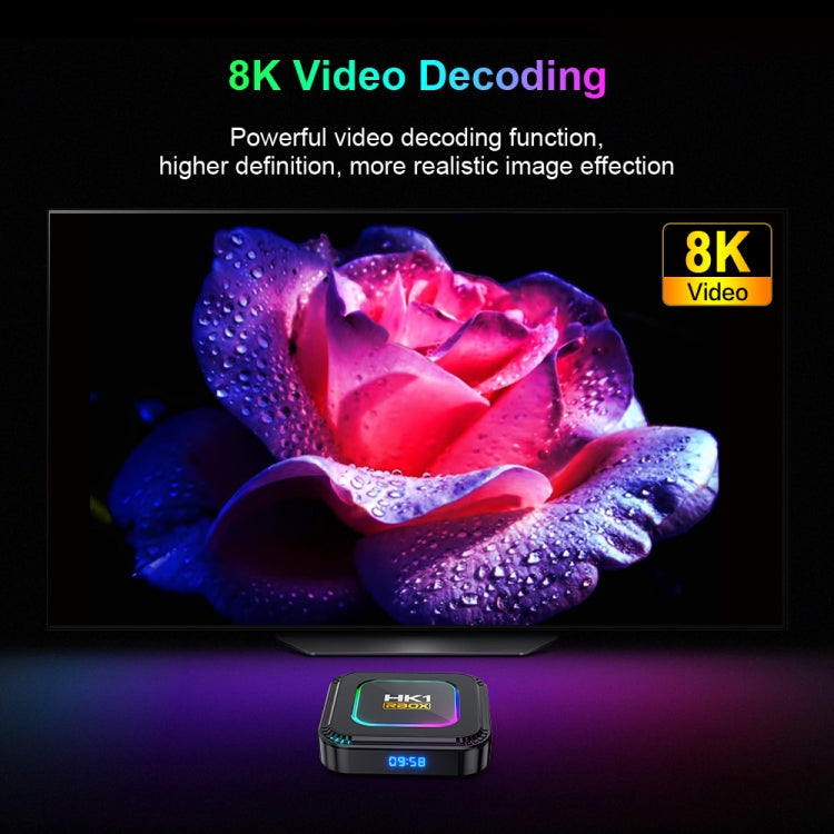 HK1 RBOX K8 8K Android 13.0 Smart TV Box with Remote Control, 2GB+16GB, RK3528 Quad-Core(AU Plug) - Others by PMC TechLife | Online Shopping South Africa | PMC TechLife | Buy Now Pay Later Mobicred