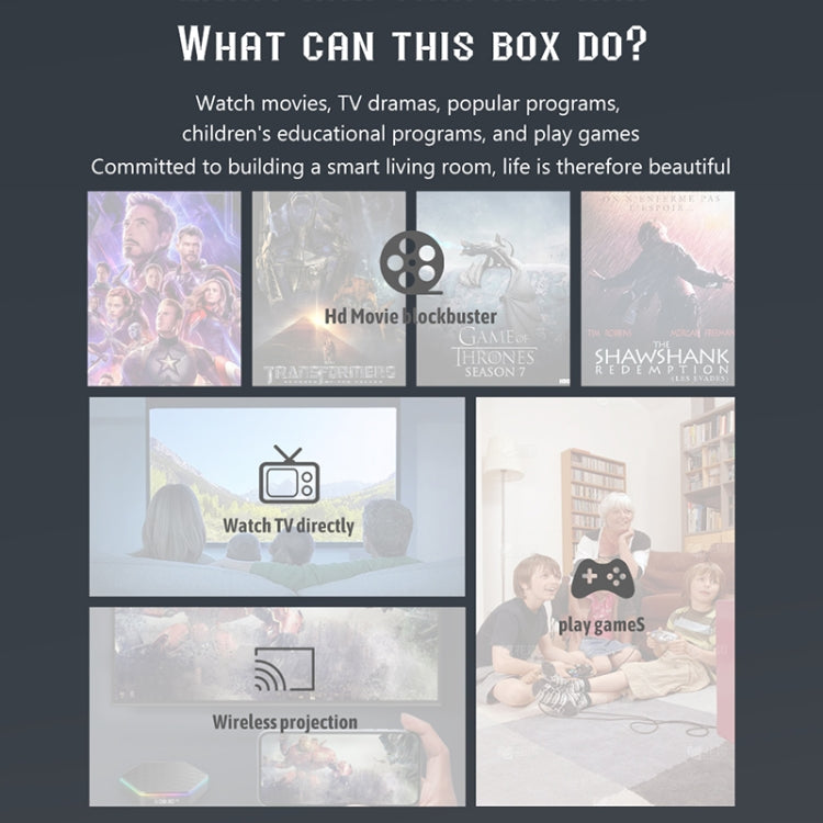 T95Z Plus 8K WiFi6 Android 12.0 Smart TV Box with Remote Control, 4GB+64GB, Allwinner H618 Quad-Core(UK Plug) - Others by PMC TechLife | Online Shopping South Africa | PMC TechLife