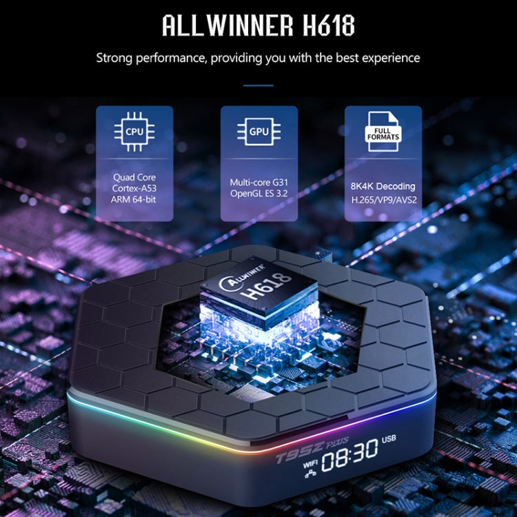 T95Z Plus 8K WiFi6 Android 12.0 Smart TV Box with Remote Control, 2GB+16GB, Allwinner H618 Quad-Core(EU Plug) - Others by PMC TechLife | Online Shopping South Africa | PMC TechLife | Buy Now Pay Later Mobicred