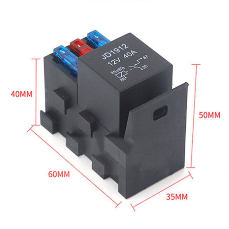 12V 4 Pin Car RV Engine Compartment Multi-Way Fuse Holder 3 Ways With Relay Holder - Fuse by PMC TechLife | Online Shopping South Africa | PMC TechLife | Buy Now Pay Later Mobicred
