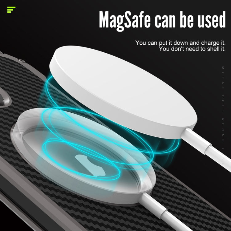 For iPhone 15 R-JUST RJ51 Hollow MagSafe Magnetic Metal Phone Case(Space Grey) - free shipping - PMC TechLife - Order now!