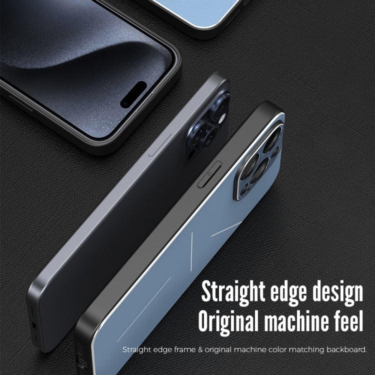 For iPhone 15 Plus R-JUST RJ52 3-Line Style Metal TPU Shockproof Phone Case(Black) - free shipping - PMC TechLife - Order now!