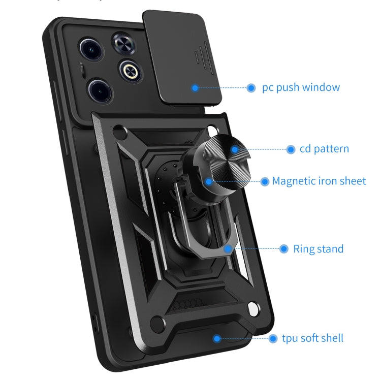 For Infinix Hot 40i / Smart 8 Sliding Camera Cover Design TPU+PC Phone Case(Rose Gold) - Infinix Cases by PMC TechLife | Online Shopping South Africa | PMC TechLife | Buy Now Pay Later Mobicred
