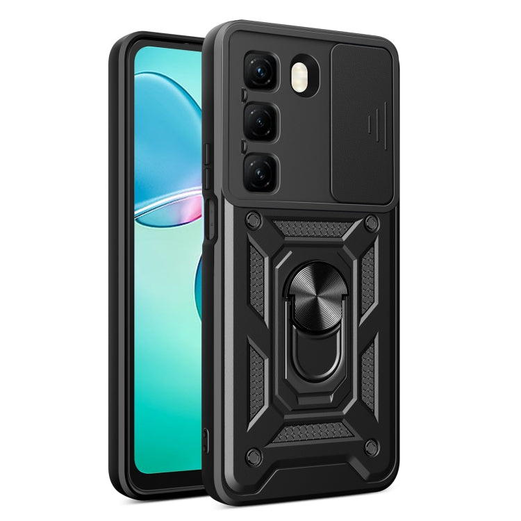 For Infinix Hot 50 4G Sliding Camera Cover Design TPU+PC Phone Case(Black) - free shipping - PMC TechLife - Order now!
