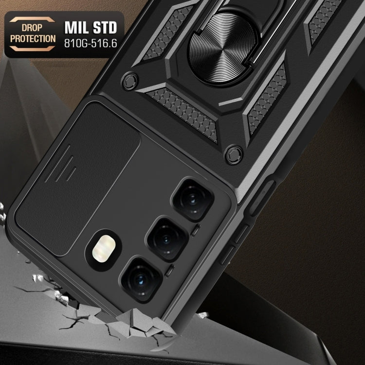 For Infinix Hot 50 4G Sliding Camera Cover Design TPU+PC Phone Case(Black) - free shipping - PMC TechLife - Order now!