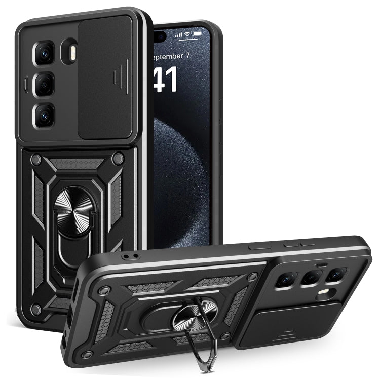 For Infinix Hot 50 Pro 4G Sliding Camera Cover Design TPU+PC Phone Case(Black) - free shipping - PMC TechLife - Order now!
