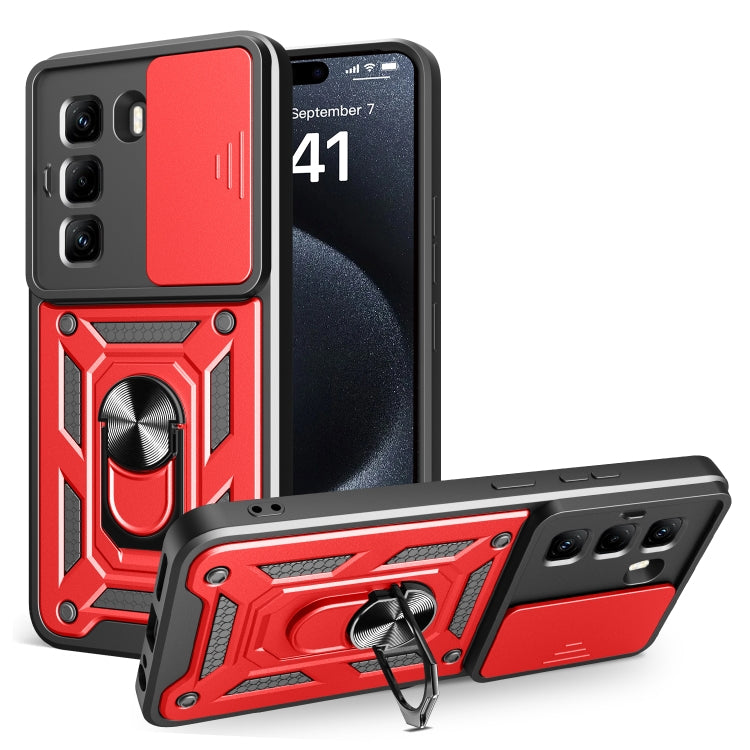 For Infinix Hot 50 Pro 4G Sliding Camera Cover Design TPU+PC Phone Case(Red) - free shipping - PMC TechLife - Order now!