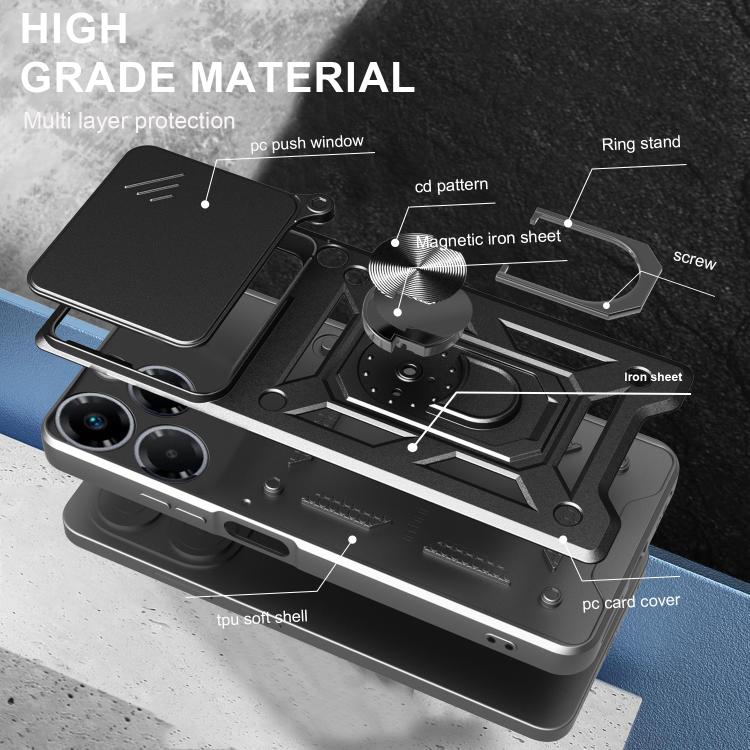 For Infinix Note 40X 5G Sliding Camera Cover Design TPU+PC Phone Case(Rose Gold) - free shipping - PMC TechLife - Order now!