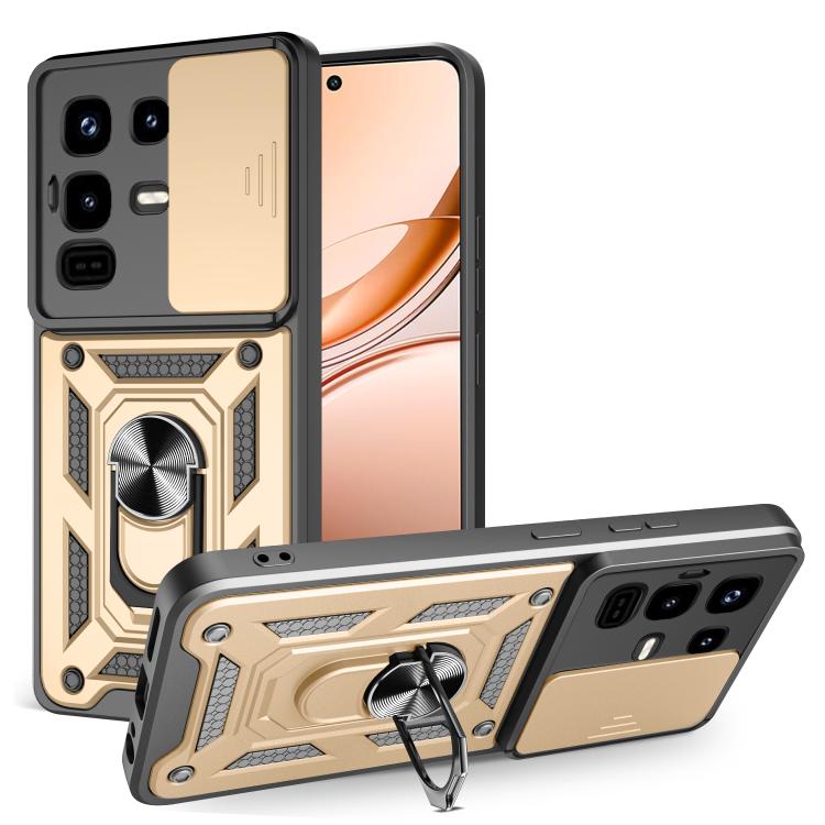 For Infinix Note 50 Pro 4G Sliding Camera Cover Design TPU+PC Phone Case(Gold) - free shipping - PMC TechLife - Order now!