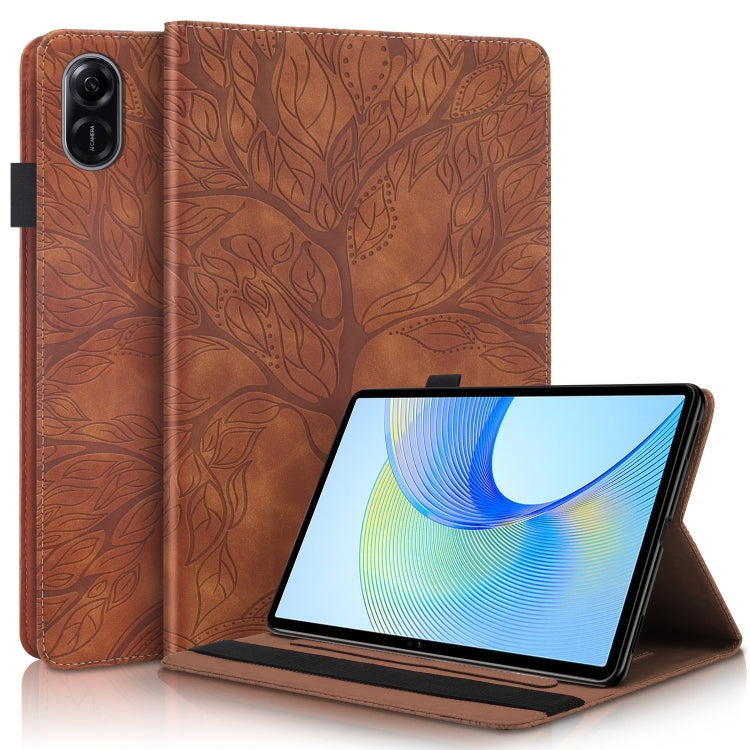 For Honor Pad X9 / X8 Pro Tree Life Series Embossed Leather Tablet Case(Brown) - Honor by PMC TechLife | Online Shopping South Africa | PMC TechLife | Buy Now Pay Later Mobicred