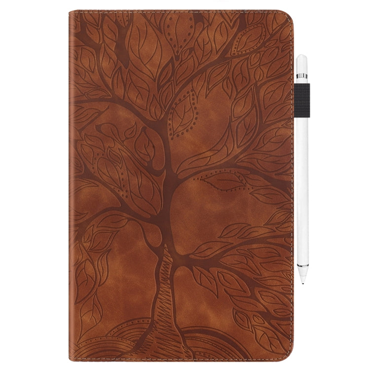 For Honor Pad X9 / X8 Pro Tree Life Series Embossed Leather Tablet Case(Brown) - Honor by PMC TechLife | Online Shopping South Africa | PMC TechLife | Buy Now Pay Later Mobicred