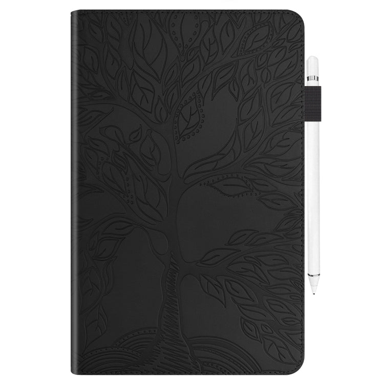 For Honor Pad X8a Tree Life Series Embossed Leather Tablet Case(Black) - Honor by PMC TechLife | Online Shopping South Africa | PMC TechLife | Buy Now Pay Later Mobicred