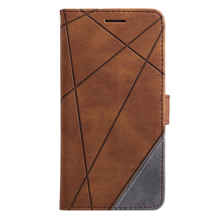 For iPhone 16 Pro Skin Feel Splicing Leather Phone Case(Brown) - iPhone 16 Pro Cases by PMC TechLife | Online Shopping South Africa | PMC TechLife | Buy Now Pay Later Mobicred