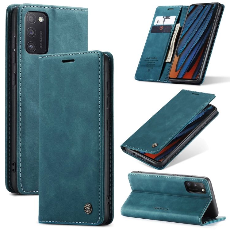 For Samsung Galaxy A41 CaseMe-013 Multifunctional Retro Frosted Horizontal Flip Leather Case with Card Slot & Holder & Wallet(Blue) - free shipping - PMC Jewellery - Order now!