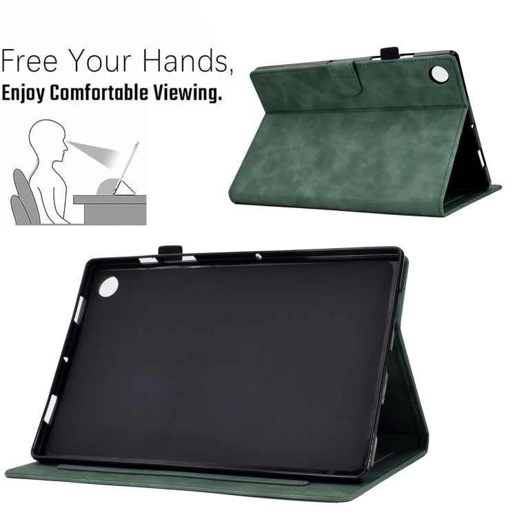 For Samsung Galaxy Tab A9+ Peony Butterfly Embossed Leather Smart Tablet Case(Green) - free shipping - PMC TechLife - Order now!