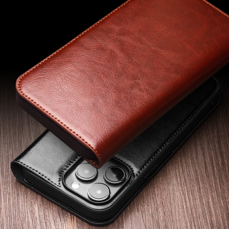 For iPhone 15 QIALINO Classic Genuine Leather Phone Case(Black) - free shipping - PMC TechLife - Order now!