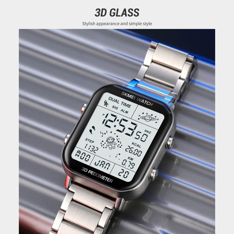 SKMEI 1888 Multifunctional Men 30M Waterproof Sports Stainless Steel Digital Wrist Watch(Black) - free shipping - PMC TechLife - Order now!