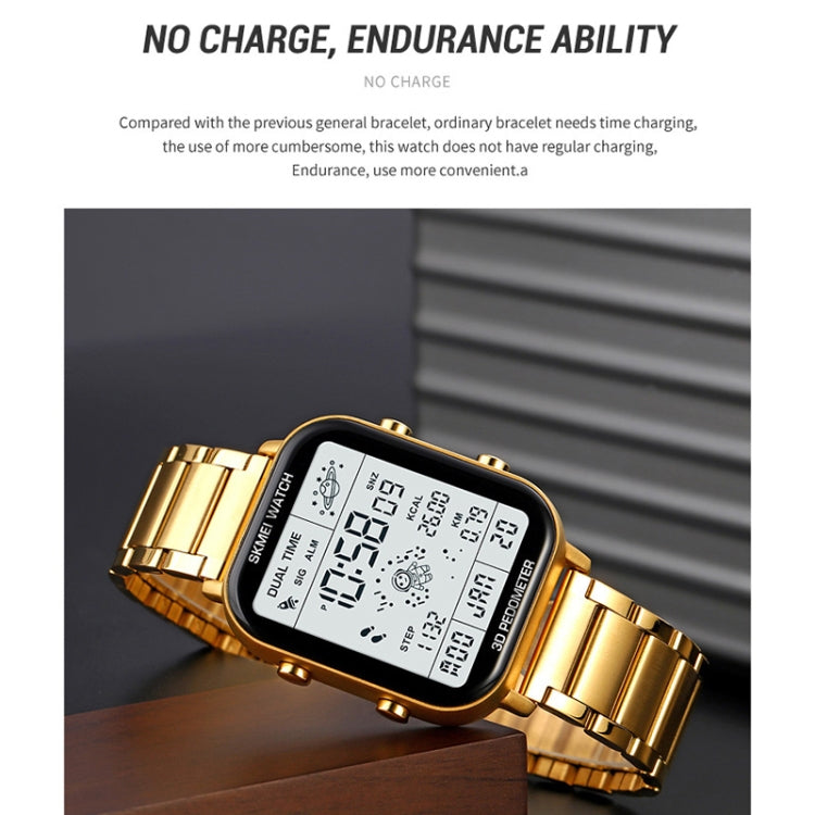 SKMEI 1888 Multifunctional Men 30M Waterproof Sports Stainless Steel Digital Wrist Watch(Black) - free shipping - PMC TechLife - Order now!