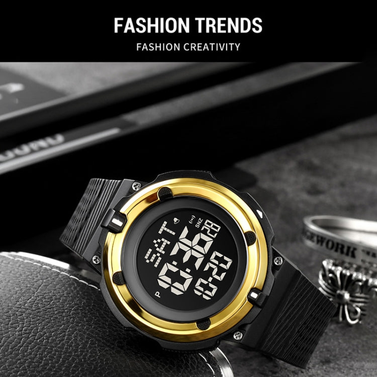 SKMEI 2010 Multifunctional Men 50M Waterproof Luminous Digital Wrist Watch(Rose Gold) - free shipping - PMC TechLife - Order now!