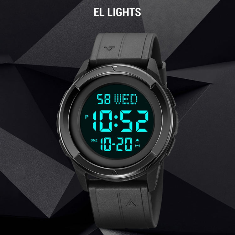 SKMEI 2047 Multifunctional Men 50M Waterproof Sports Digital Wrist Watch(Gold+White) - free shipping - PMC TechLife - Order now!