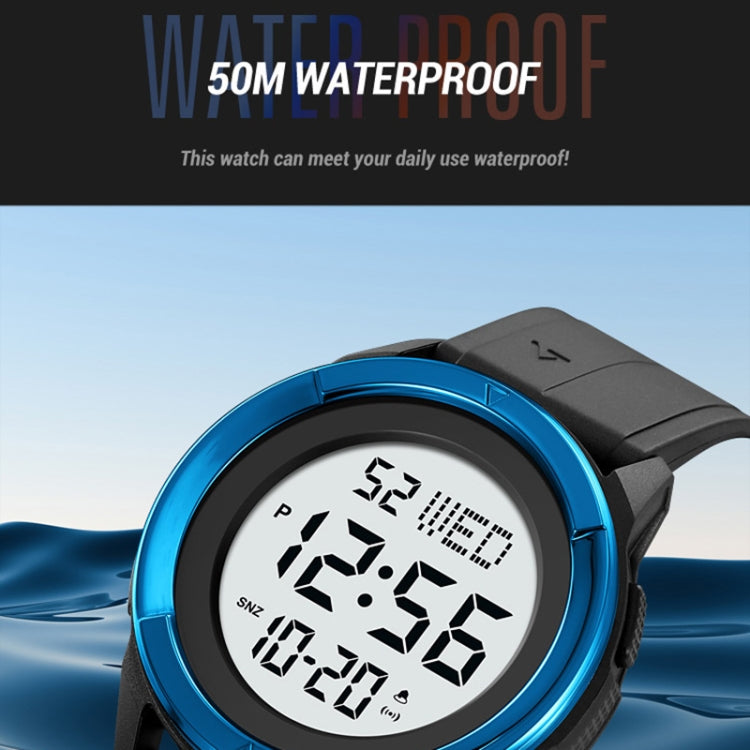 SKMEI 2047 Multifunctional Men 50M Waterproof Sports Digital Wrist Watch(Gold+White) - free shipping - PMC TechLife - Order now!