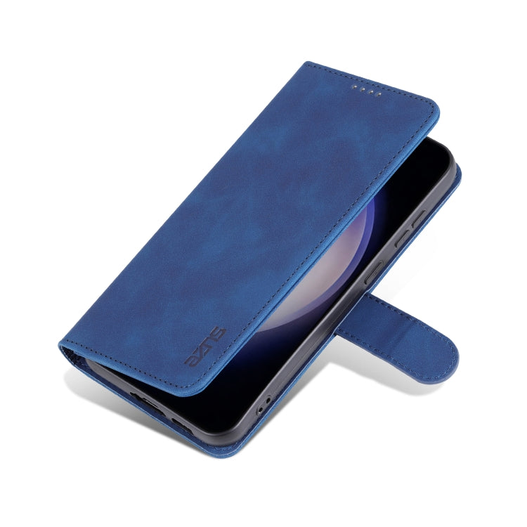 For Samsung Galaxy S24 5G AZNS Skin Feel Calf Texture Flip Leather Phone Case(Blue) - free shipping - PMC Jewellery - Order now!