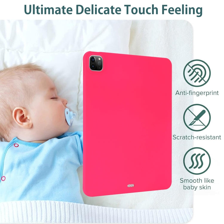 For iPad Air 13 2024 Oil Spray Skin-friendly TPU Tablet Case(Rose Red) - iPad Air 13 2024 Cases by PMC TechLife | Online Shopping South Africa | PMC TechLife | Buy Now Pay Later Mobicred