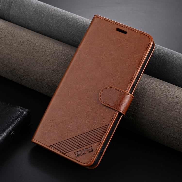 For Xiaomi 14 Ultra AZNS Sheepskin Texture Flip Leather Phone Case(Brown) - 14 Ultra Cases by AZNS | Online Shopping South Africa | PMC TechLife | Buy Now Pay Later Mobicred