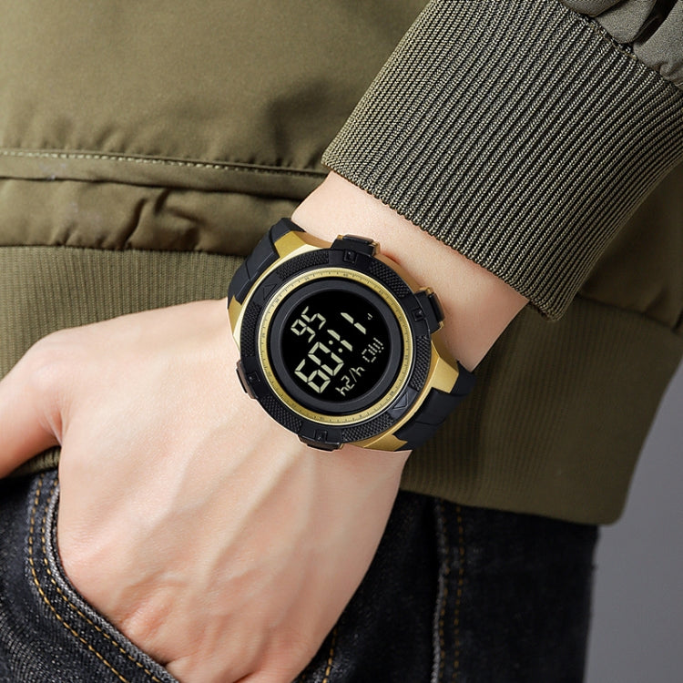 SKMEI 2078 Multifunctional Men 50M Waterproof Sports Fashion Digital Wrist Watch(Black Gold) - free shipping - PMC TechLife - Order now!