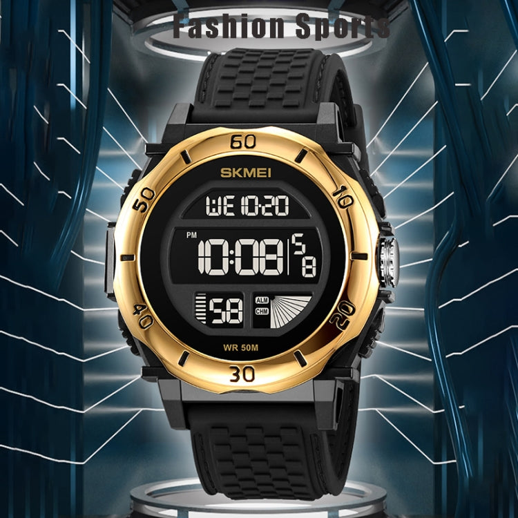 SKMEI 2099 Multifunctional Men Outdoor 50M Waterproof Luminous Digital Wrist Watch(Black Gold) - free shipping - PMC TechLife - Order now!