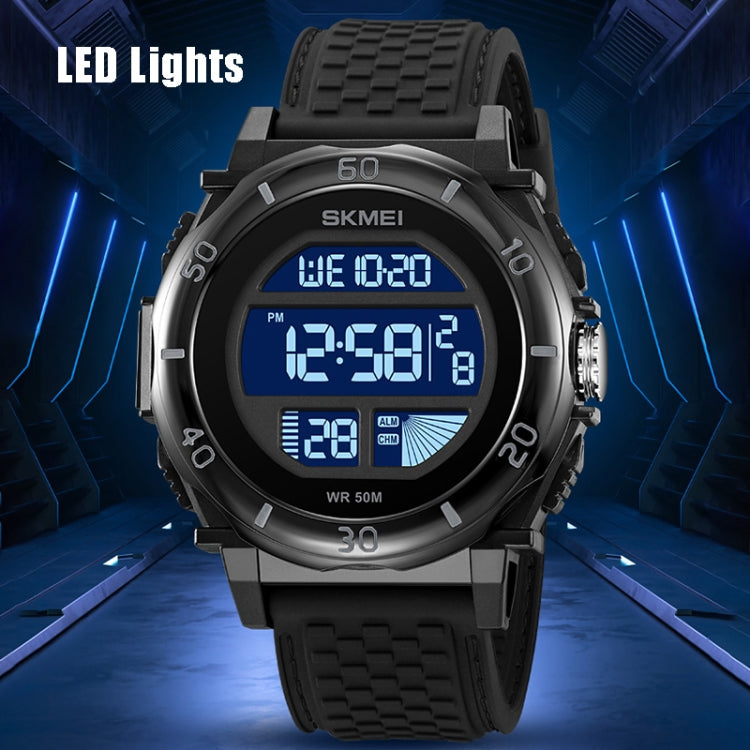 SKMEI 2099 Multifunctional Men Outdoor 50M Waterproof Luminous Digital Wrist Watch(Black) - free shipping - PMC TechLife - Order now!