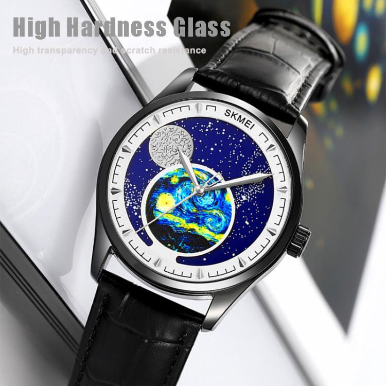 SKMEI 2115 Multifunctional Men Outdoor 30M Waterproof Moon Phase Quartz Watch(Silver) - free shipping - PMC TechLife - Order now!