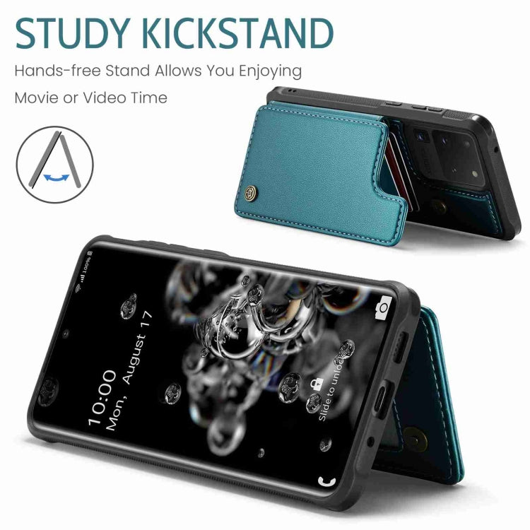 For Samsung Galaxy S20 Ultra CaseMe C22 Card Slots Holder RFID Anti-theft Phone Case(Blue Green) - free shipping - PMC Jewellery - Order now!