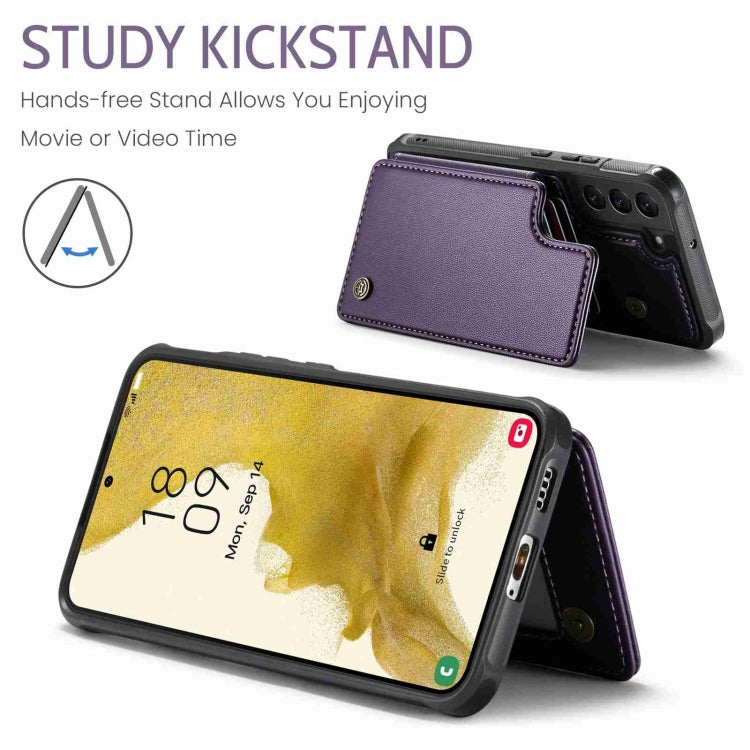 For Samsung Galaxy S22+ 5G CaseMe C22 Card Slots Holder RFID Anti-theft Phone Case(Purple) - free shipping - PMC Jewellery - Order now!
