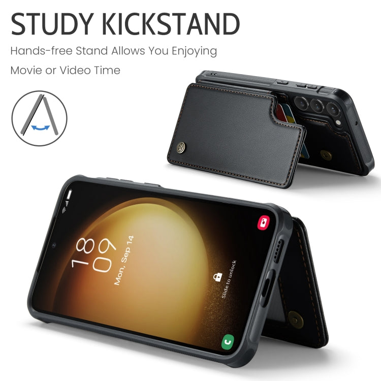 For Samsung Galaxy S23+ 5G CaseMe C22 Card Slots Holder RFID Anti-theft Phone Case(Black) - free shipping - PMC Jewellery - Order now!
