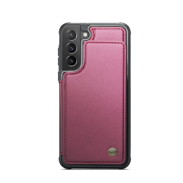 For Samsung Galaxy S21+ 5G CaseMe C22 Card Slots Holder RFID Anti-theft Phone Case(Wine Red) - free shipping - PMC Jewellery - Order now!