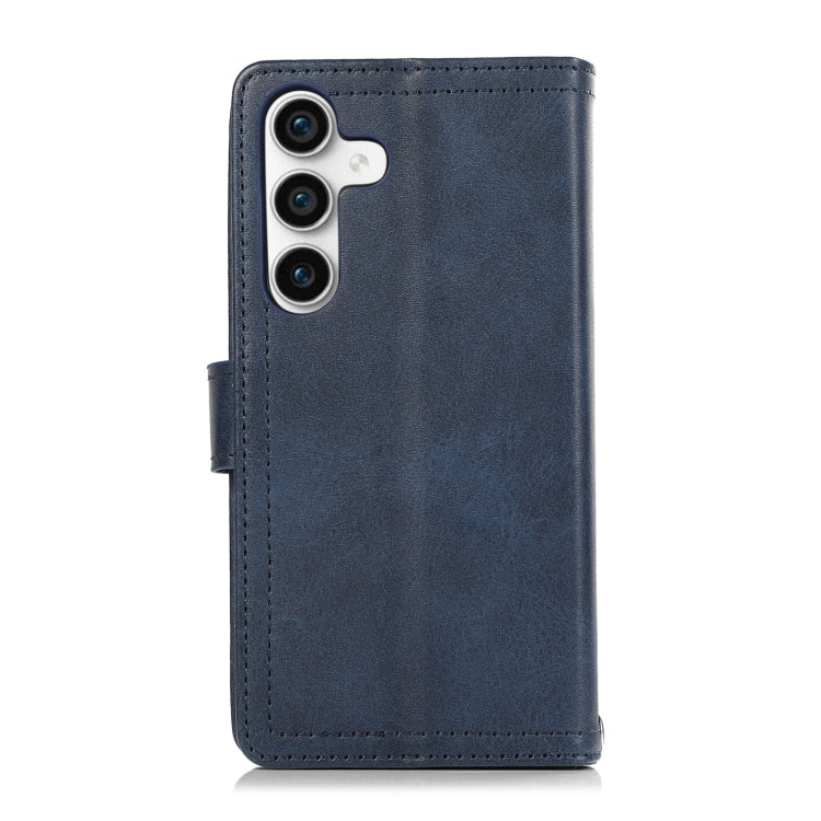 For Samsung Galaxy S24+ 5G Wristband Card Slot Leather Phone Case(Blue) - Galaxy S24+ 5G Cases by PMC Jewellery | Online Shopping South Africa | PMC Jewellery | Buy Now Pay Later Mobicred