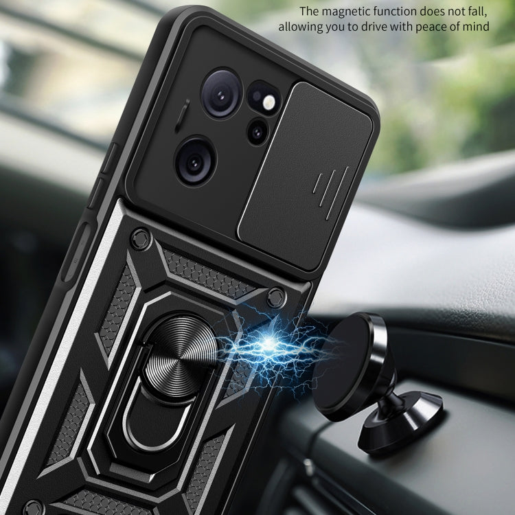 For Xiaomi Redmi K60 Ultra 5G Sliding Camera Cover Design TPU Hybrid PC Phone Case(Black) - Redmi K60 Ultra Cases by PMC TechLife | Online Shopping South Africa | PMC TechLife | Buy Now Pay Later Mobicred