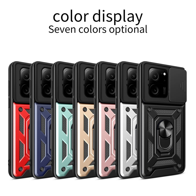 For Xiaomi 13T/13T Pro/Redmi K60 Ultra Sliding Camera Cover Design TPU Hybrid PC Phone Case(Black) - Redmi K60 Ultra Cases by PMC TechLife | Online Shopping South Africa | PMC TechLife | Buy Now Pay Later Mobicred