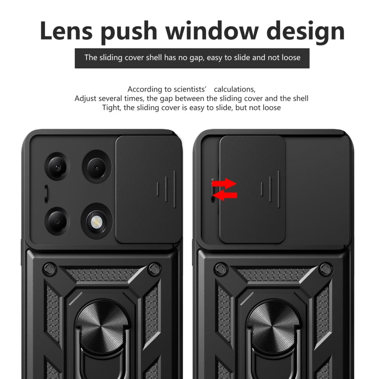 For Xiaomi Redmi Note 13 Pro 4G Global Sliding Camera Cover Design TPU Hybrid PC Phone Case(Rose Gold) - Note 13 Pro Cases by PMC TechLife | Online Shopping South Africa | PMC TechLife | Buy Now Pay Later Mobicred