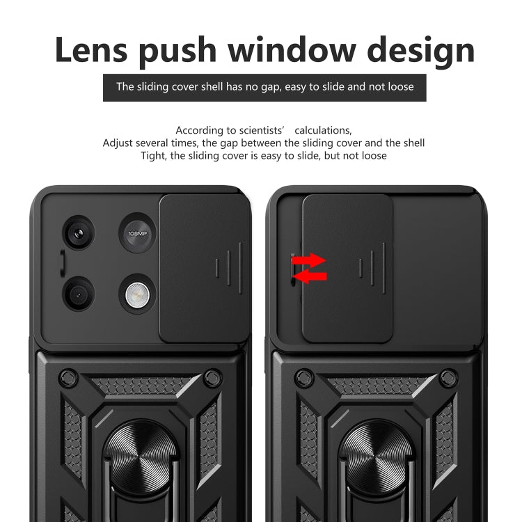 For Xiaomi Redmi Note 13 5G Sliding Camera Cover Design TPU Hybrid PC Phone Case(Rose Gold) - Note 13 Cases by PMC TechLife | Online Shopping South Africa | PMC TechLife | Buy Now Pay Later Mobicred